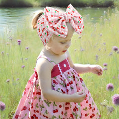 ONENINEDREAM cherry pattern hair bow—adds playful pink flair for daily wear