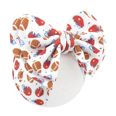 ONENINEDREAM football baby bow headband with sporty styling for photos