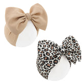 ONENINEDREAM leopard print brown headband for babies; perfect daily wear and photo sessions.