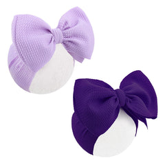 ONENINEDREAM soft knot headband purple bow for gentle newborn styling