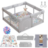 OnePanda playpen setup-ready image shows a spacious, ready-to-use play area for safe, easy playtime.