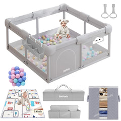 OnePanda playpen setup-ready image shows a spacious, ready-to-use play area for safe, easy playtime.
