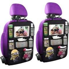 ONE PIX backseat organizer with 10 pockets keeps kids' toys and snacks neatly organized on road trips.