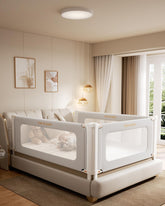 ONEYA BABY bed rail guard closed panel for added toddler safety during sleep.