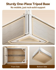 Oneya Baby bed rails queen angled view emphasizes robust carbon steel construction