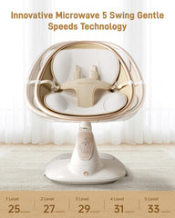 ONEYA BABY Swing offers three-seat angles to match baby's development.