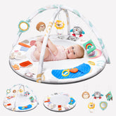 Oneyus Montessori Play Gym setup showing portable tummy-time mat for newborns