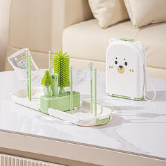 Onluckdeer 6in1 travel bottle brush set main view shows compact on-the-go cleaning kit