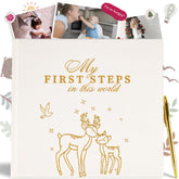 OnlyBP Baby Memory Book cover with linen texture for a lasting keepsake