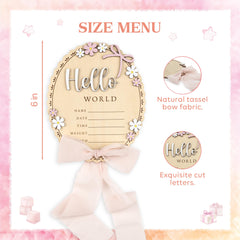 ONNIBE soft rustic tassel bow enhances rustic baby keepsake.