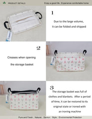 ONOEV toy and clothes storage basket, pink arrow, versatile for dorms and offices.