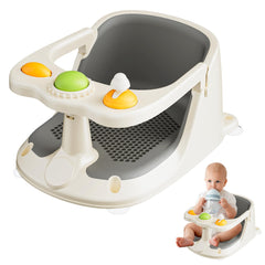 ONXLL baby bath seat with front play tray for engaging bath time and easier cleansing