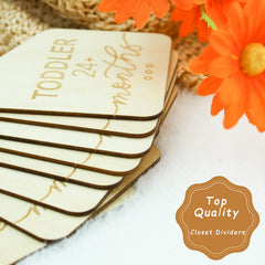 Onyiboer wooden divider 18-24 months close-up shows sturdy construction for growing wardrobes.