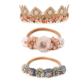 OOSAKU baby girl flower headbands show soft floral detailing for comfortable newborn styling and growing toddlers