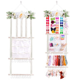 OOSAKU headbands holder mounted on wall showing organized storage for girls' accessories.
