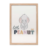 Open Road Brands Disney Dumbo Little Peanut framed wall decor in soft pastel tones for nursery ambiance.