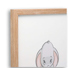 Dumbo Little Peanut framed wall decor complements various nursery color palettes.