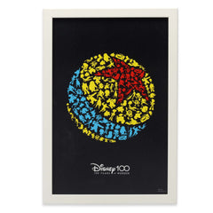 Open Road Brands Disney Pixar Luxo Ball framed wall art close-up with colorful silhouettes for kids' room decoration