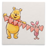 Open Road Brands Pooh Piglet canvas close-up of heart garland for cozy nursery decor