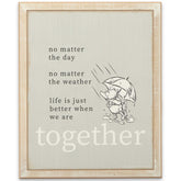 Open Road Brands Winnie the Pooh and Piglet Better Together wall decor in nursery scene fosters warm friendship.