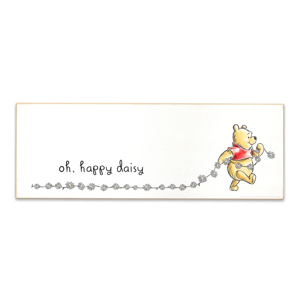 Open Road Brands Disney Winnie the Pooh Oh Happy Daisy wall art with daisies for nursery charm