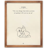 Open Road Brands Dumbo framed wall art—nursery decor with whimsical Dumbo quote.