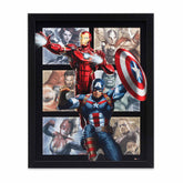 Open Road Brands Marvel Avengers framed wood wall decor featuring Captain America for hero-inspired rooms.