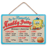 Open Road Brands SpongeBob Krabby Patty Sign wall decor brightens kitchen space and sparks conversation.