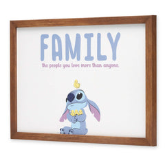 Stitch hugging ducklings wall decor creates warm nursery or kid's room focal point