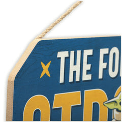 Open Road Brands wood sign with rope display for easy wall mounting.