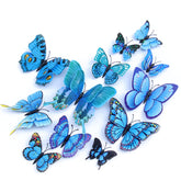 OPSEAM Butterfly wall decor blue 48pcs set adds reusable color to walls.