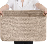 Optish 75L Blanket Basket full view shows roomy storage for blankets and pillows.