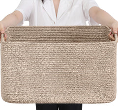 Optish 75L Blanket Basket full view shows roomy storage for blankets and pillows.