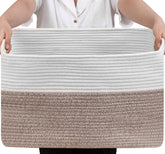 Optish 75L blanket basket with rectangular shape and sturdy handles for easy storage