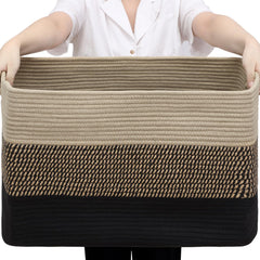 Optish 95L blanket basket folded for compact storage and quick space saving.