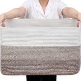 Optish 95L Blanket Basket front view with spacious storage.