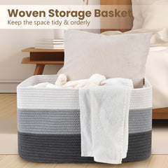 Optish 95L Blanket Basket handles closeup highlights sturdy grip