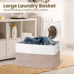 Optish large-capacity basket supports blankets, pillows, toys, or clothes