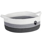 Optish dog toy basket front view for easy toy cleanup and tidy living room.