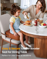 OPZAVYA Booster Seat features non-slip base to prevent sliding.