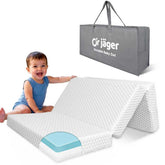 OR Jäger pack-n-play mattress folded tri-fold for compact travel readiness