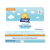 Orajel Baby daytime cooling gel tube provides quick teething relief.