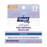 Orajel Baby Nighttime Cooling Gel tube provides soothing teething relief at night.