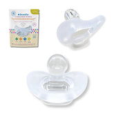 Oralwise Breathe Baby Pacifier Stage 4 pack closeup shows comfort-first design for natural oral development.