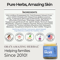 Newborn coconut-free Ora’s Amazing Herbal salve option for sensitive skin