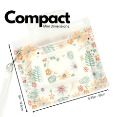 Orchid Hearts wipes dispenser two-design set adds style to practical diaper bag care.