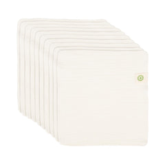 Organic Cotton Mart reusable baby wipes packaging highlights eco-friendly, washable design.