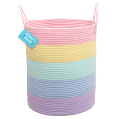 OrganiHaus large rainbow basket in nursery ready for toy storage
