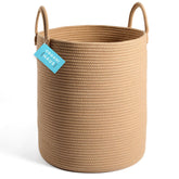 OrganiHaus large woven laundry basket with handles for easy laundry days.