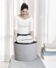 OrganiHaus nursery hamper gray for neat baby essentials.